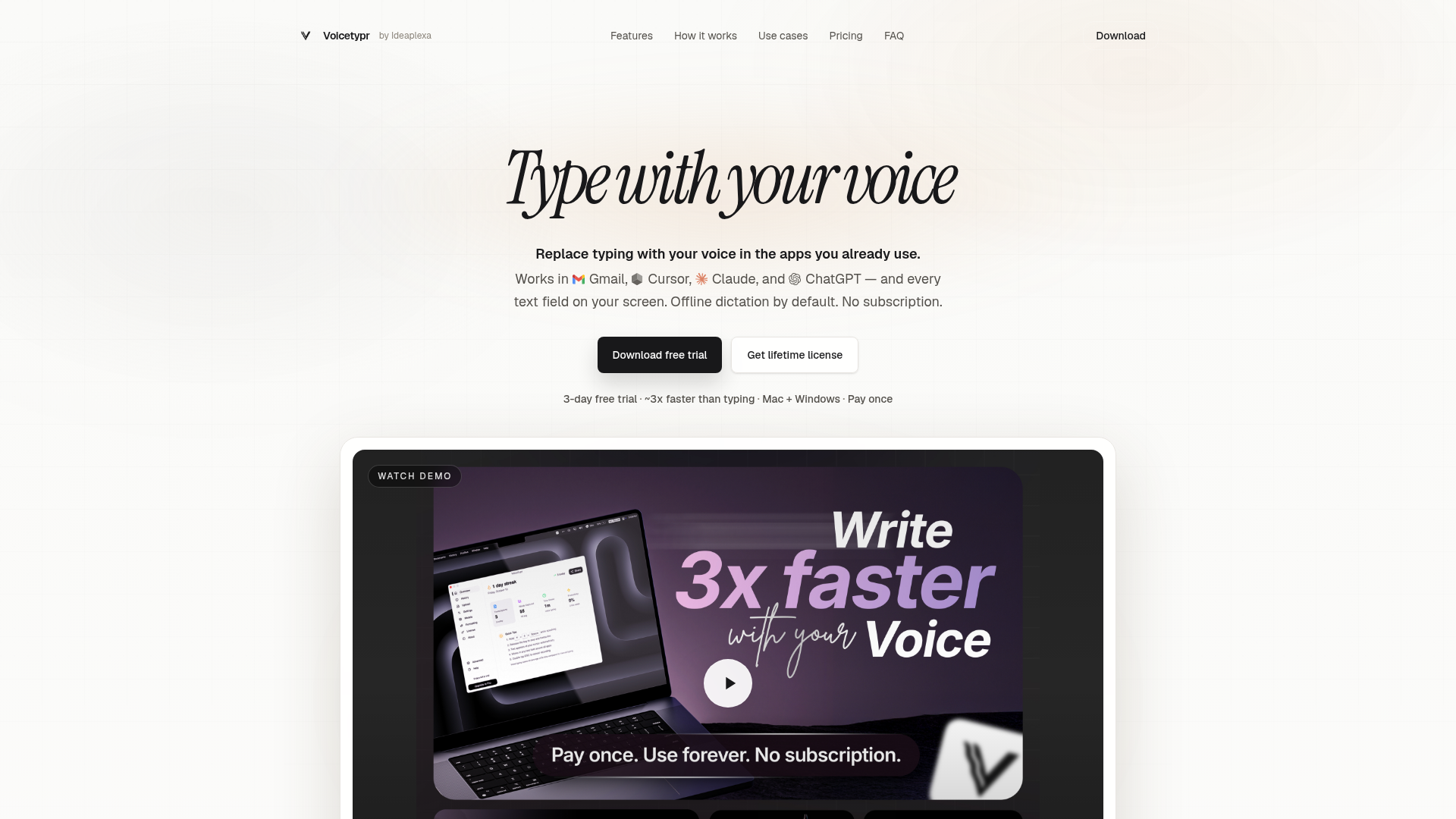 VoiceTypr Screenshot