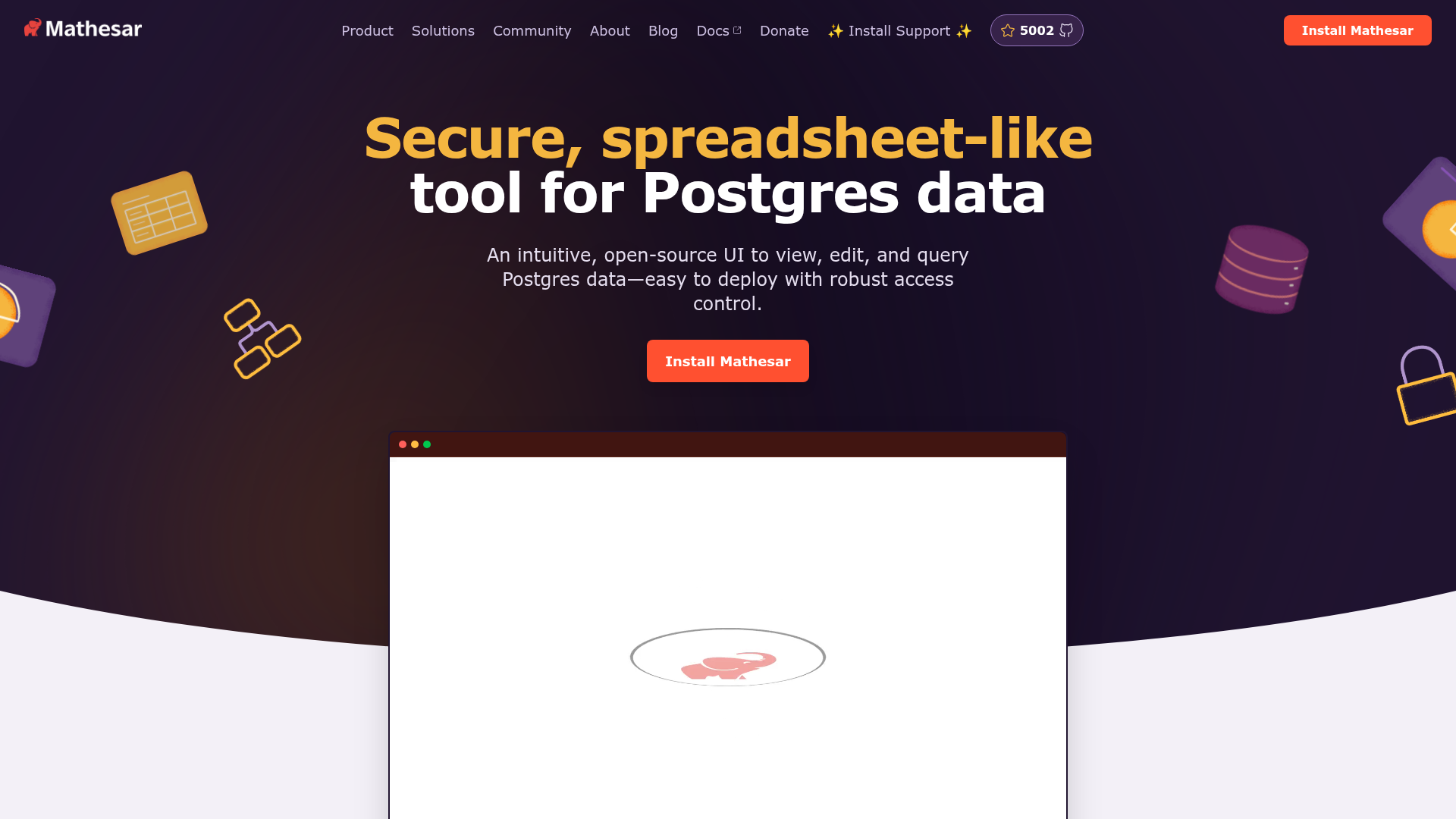 Mathesar Screenshot
