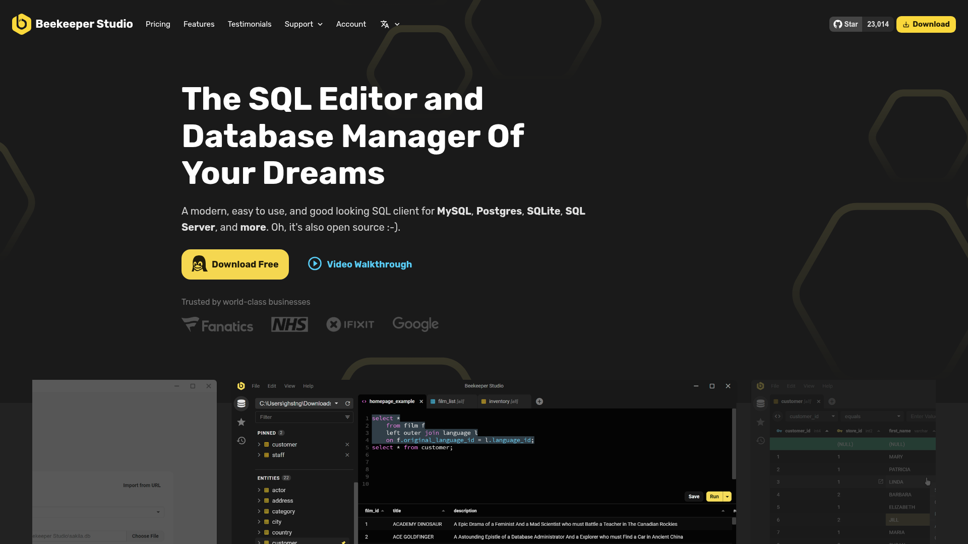 Beekeeper Studio Screenshot