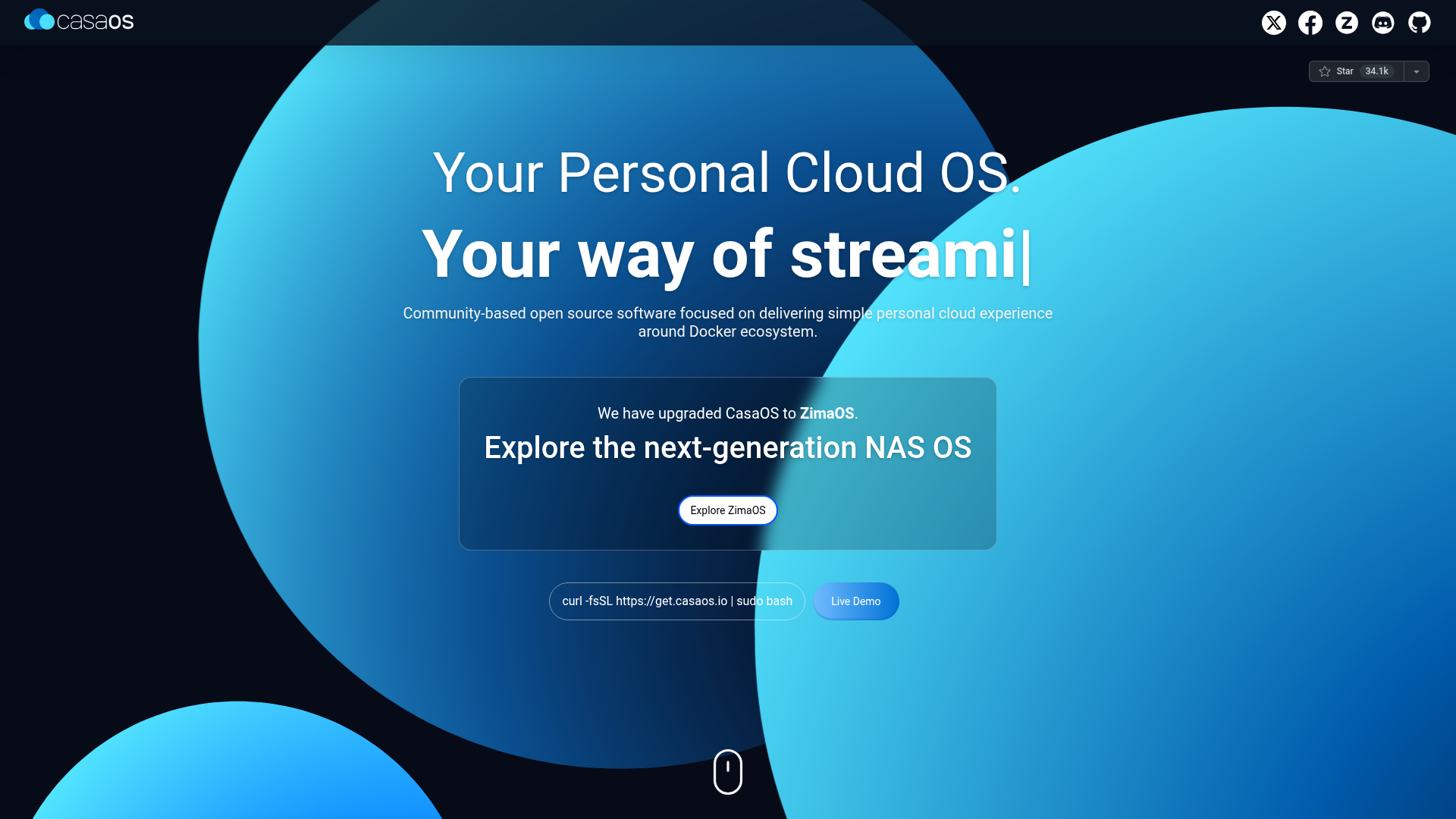 CasaOS Screenshot