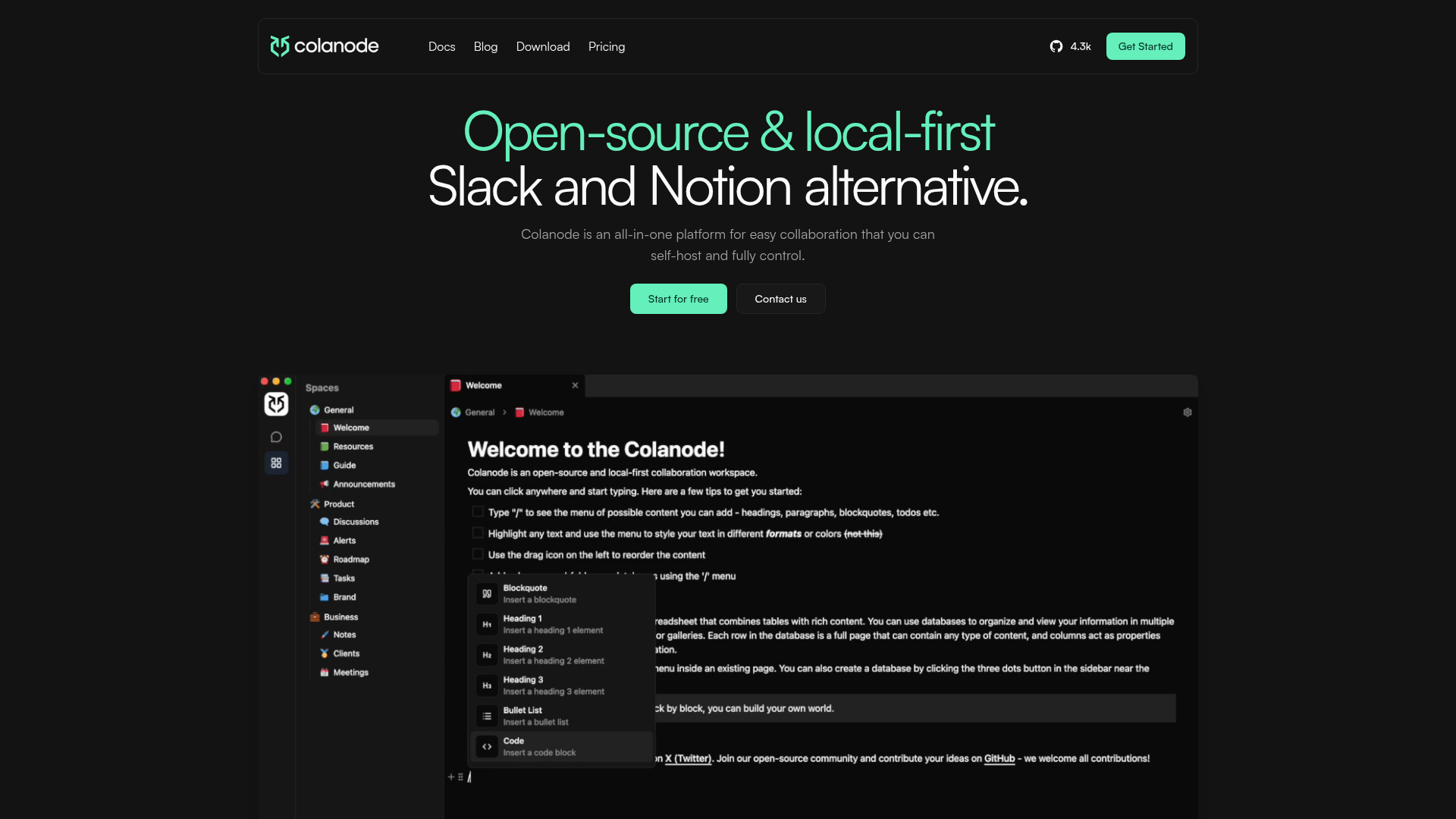 Colanode Screenshot