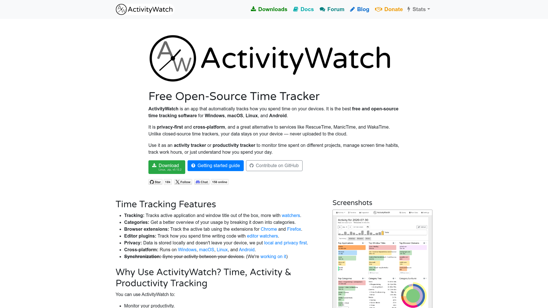 ActivityWatch Screenshot