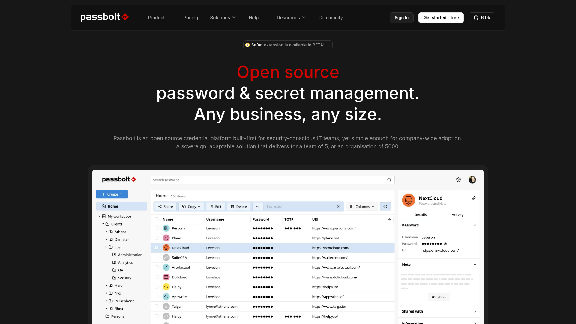 Passbolt Screenshot