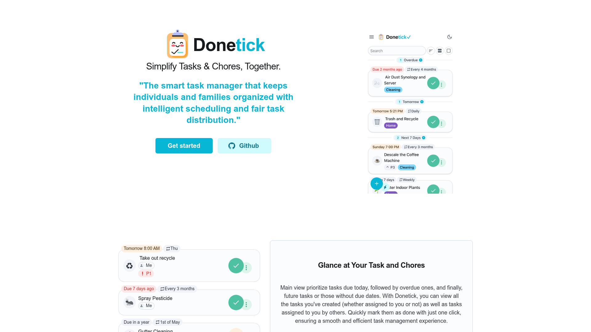 Donetick Screenshot