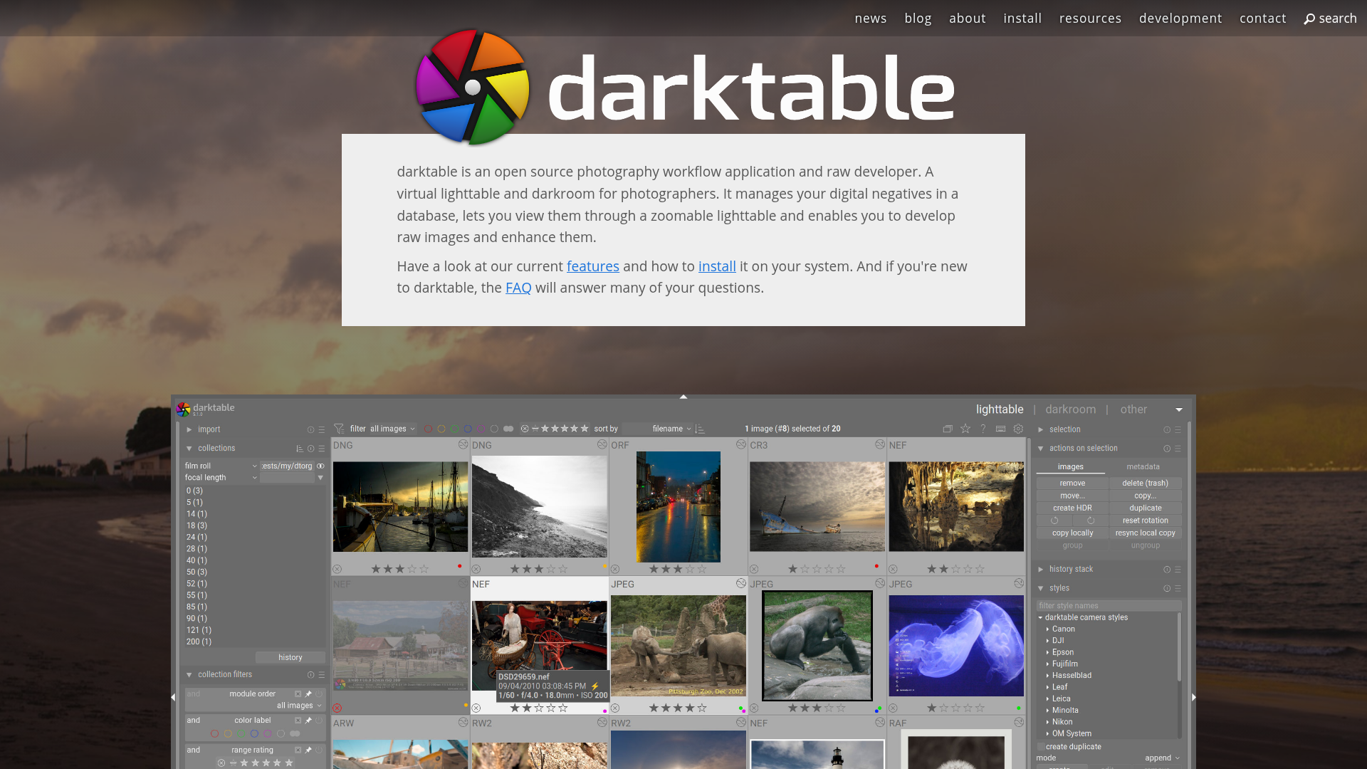 Darktable Screenshot