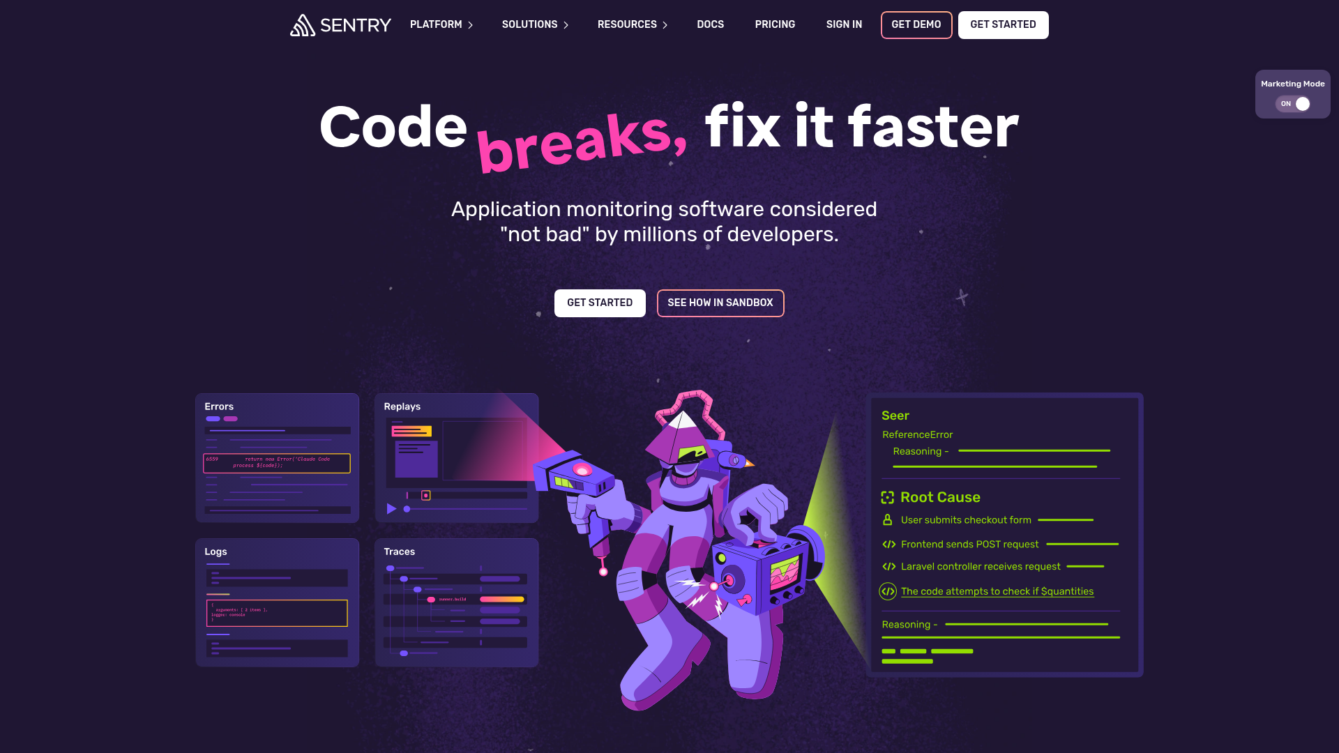 Sentry Screenshot