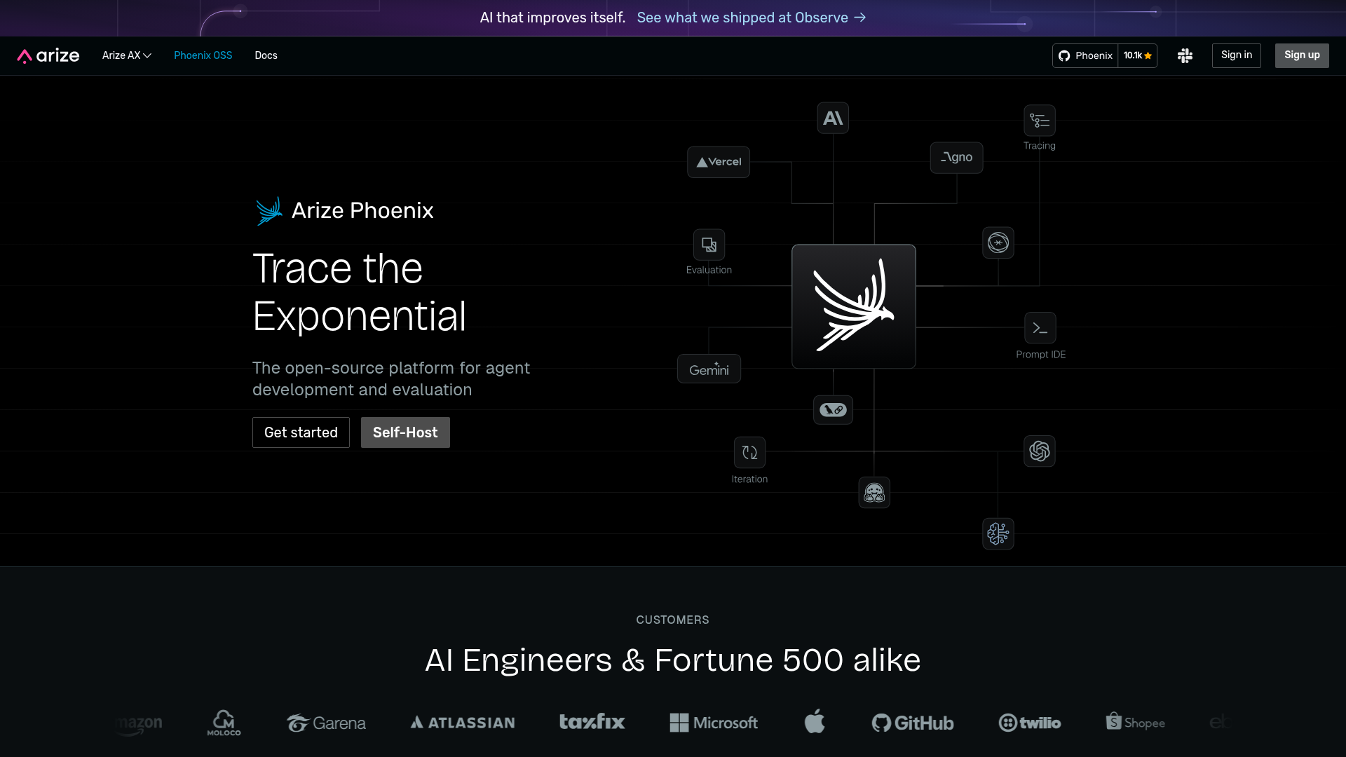 Arize Phoenix Screenshot