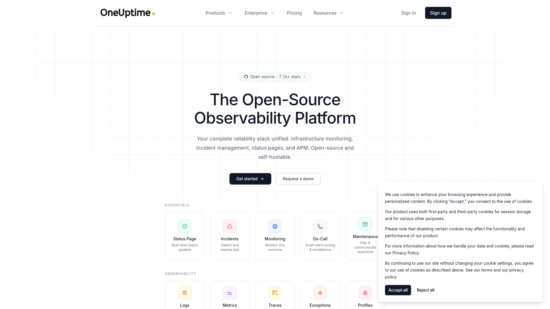 OneUptime Screenshot