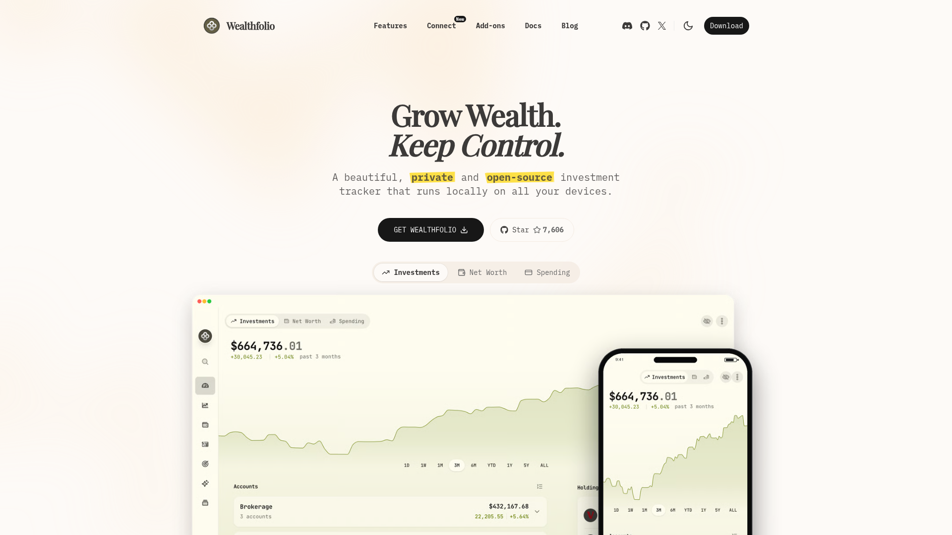 Wealthfolio Screenshot