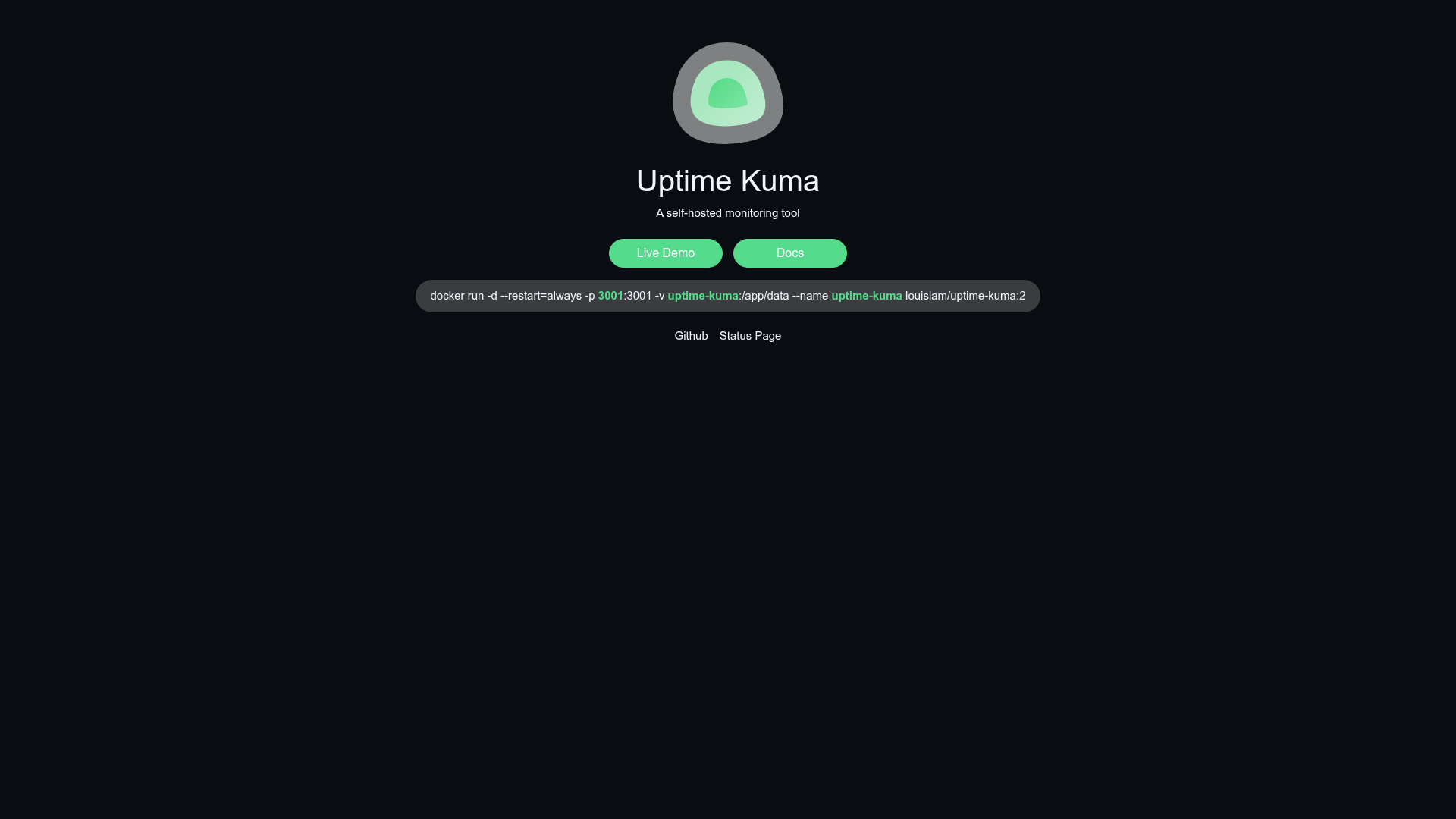 Uptime Kuma Screenshot