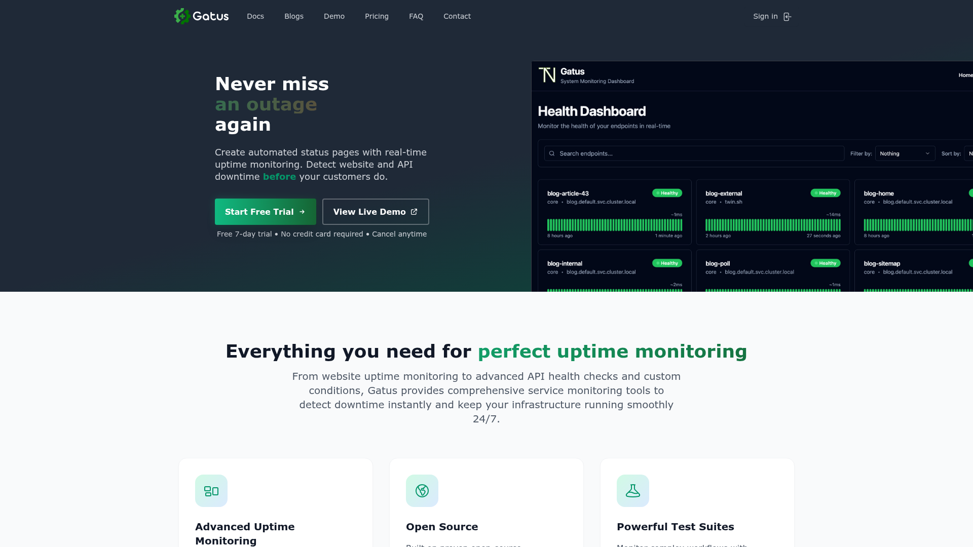 Gatus Screenshot