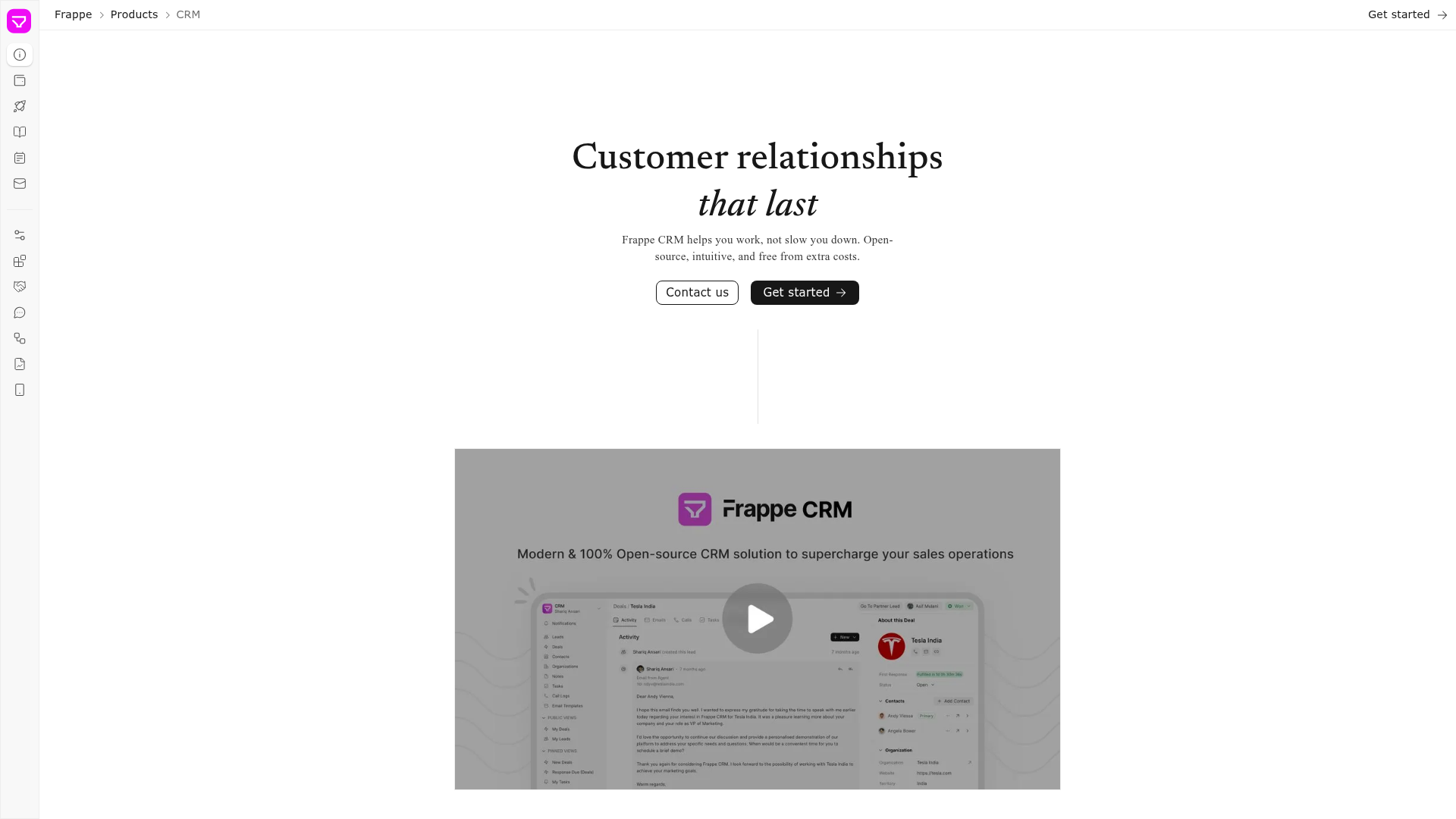 Frappe CRM Screenshot