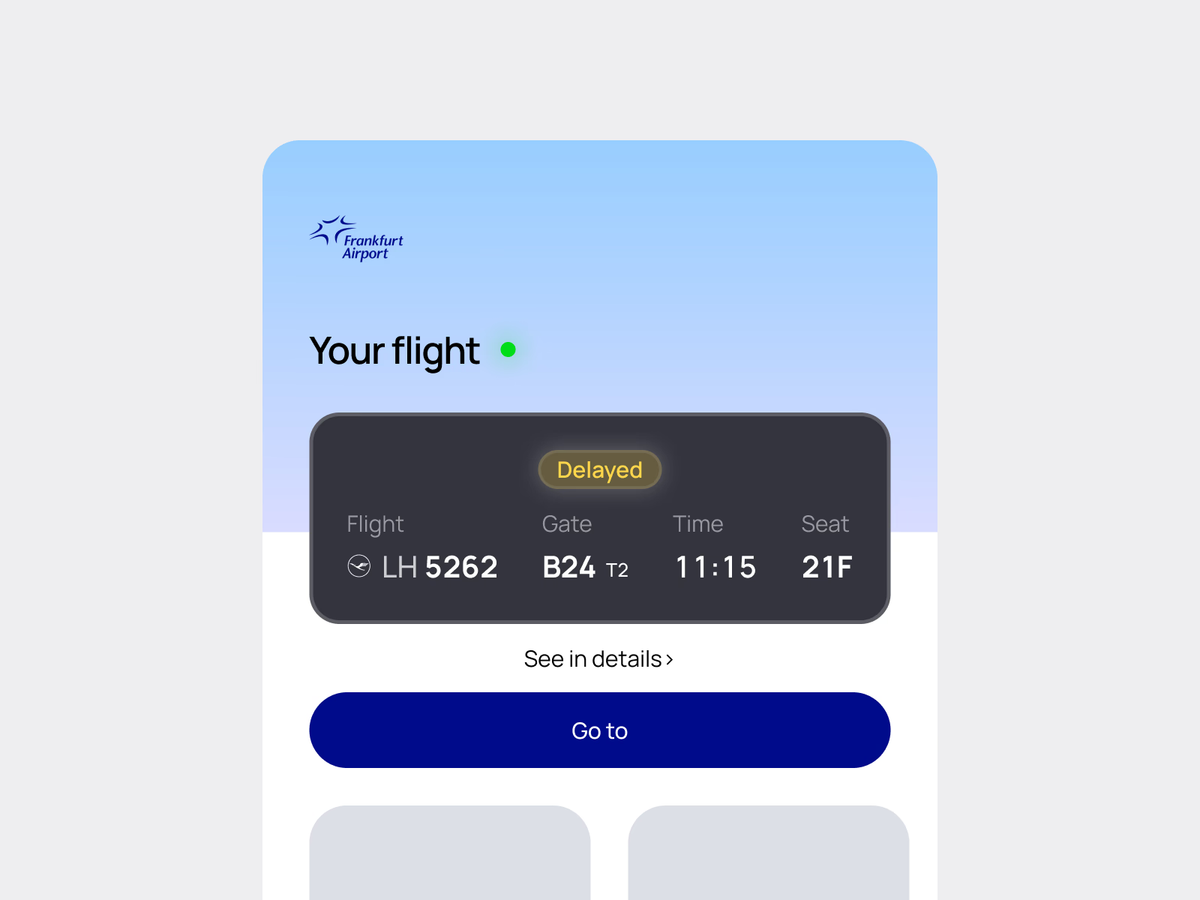 Frankfurt Airport Widget