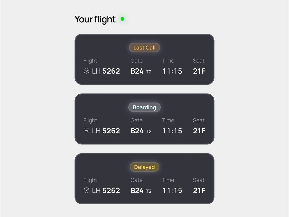 Frankfurt Airport Widget