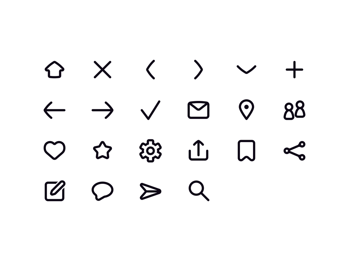 Custom Icon Library designed for PicEat