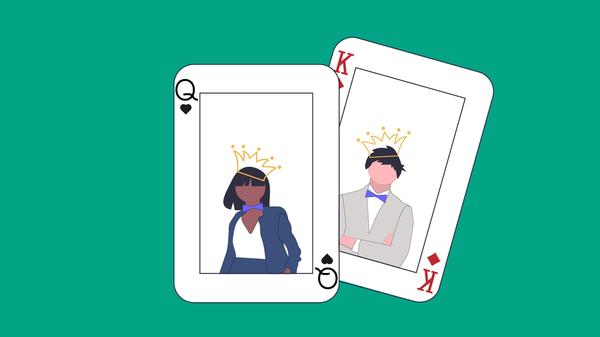 Playing cards with a dividend aristocrats on them