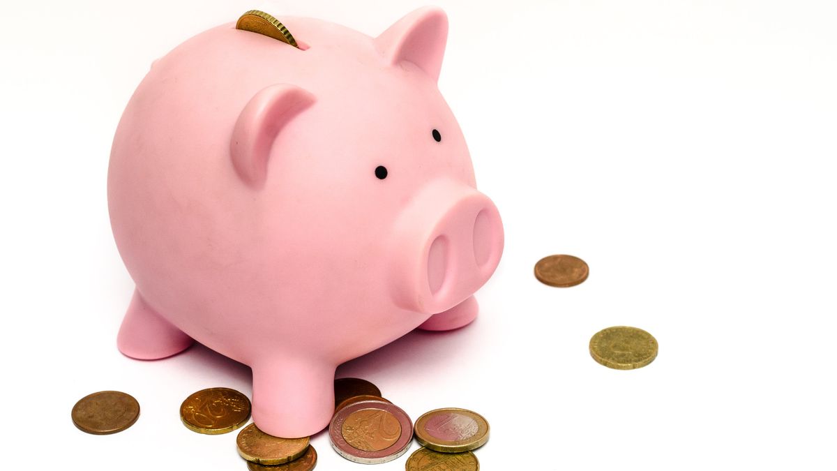 piggybank with coins