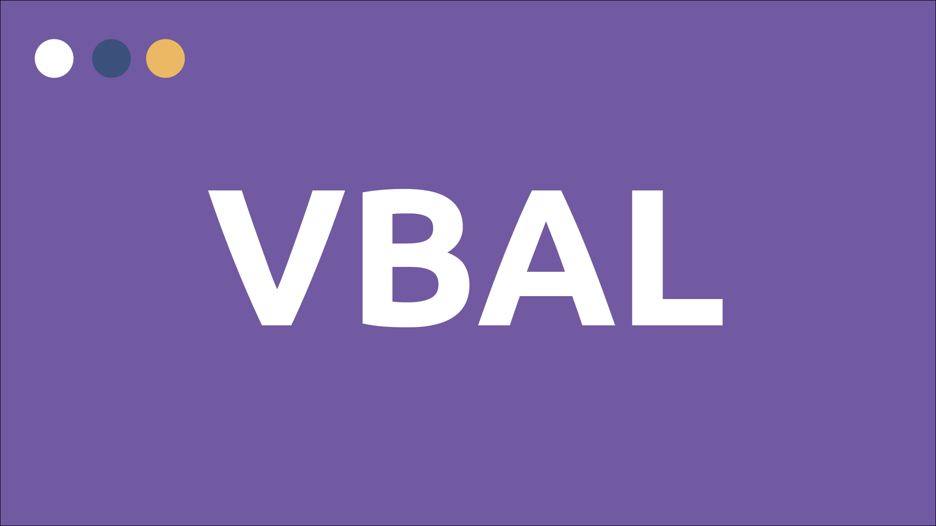VBAL on purple background