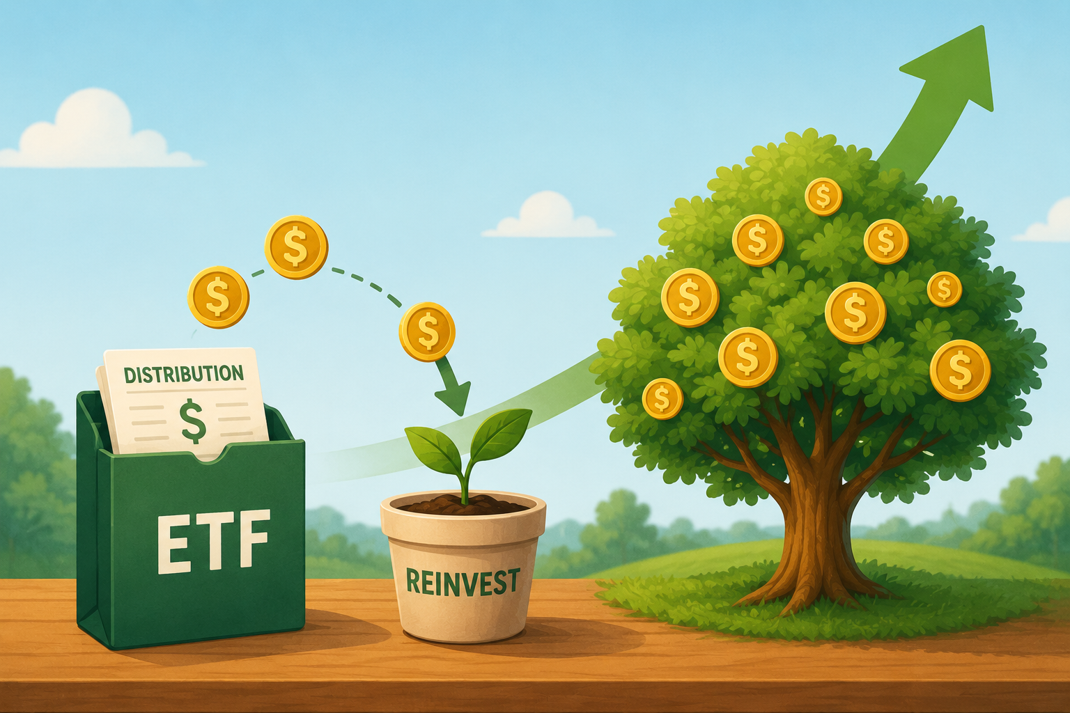 passiv how to reinvest ETF distributions to maximize compunding