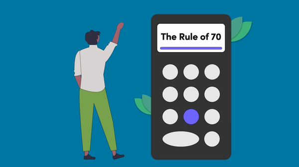A person looking at a calculation for the Rule of 70