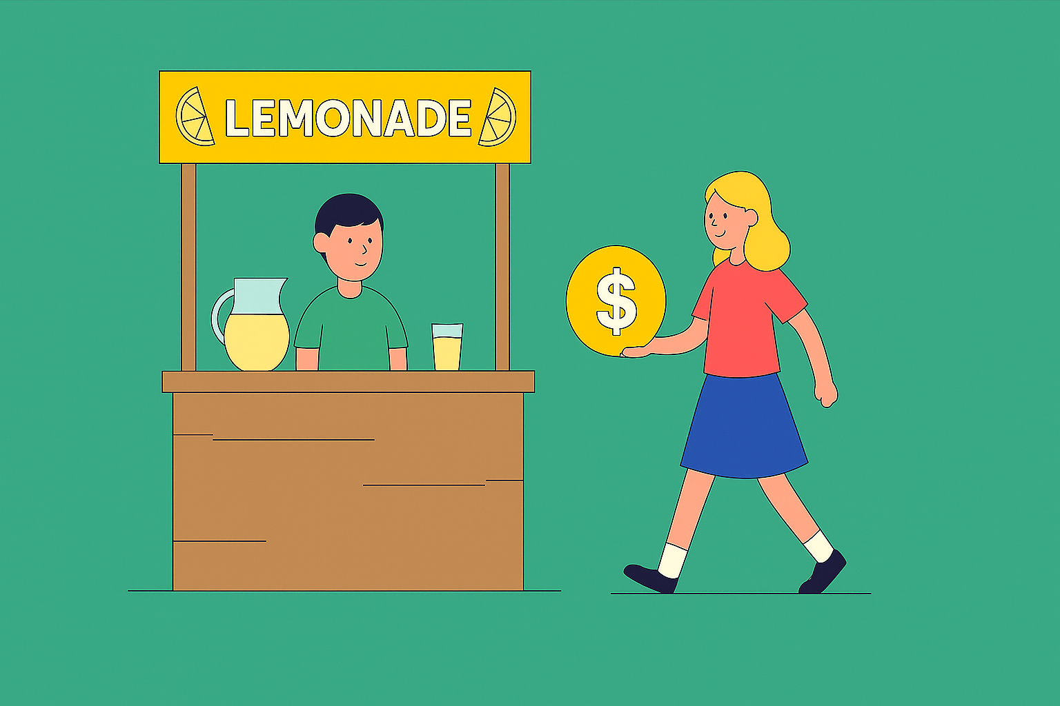 passiv teach kids about money with a lemonade stand