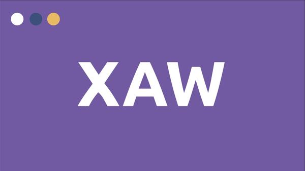 XAW on a purple bacakground