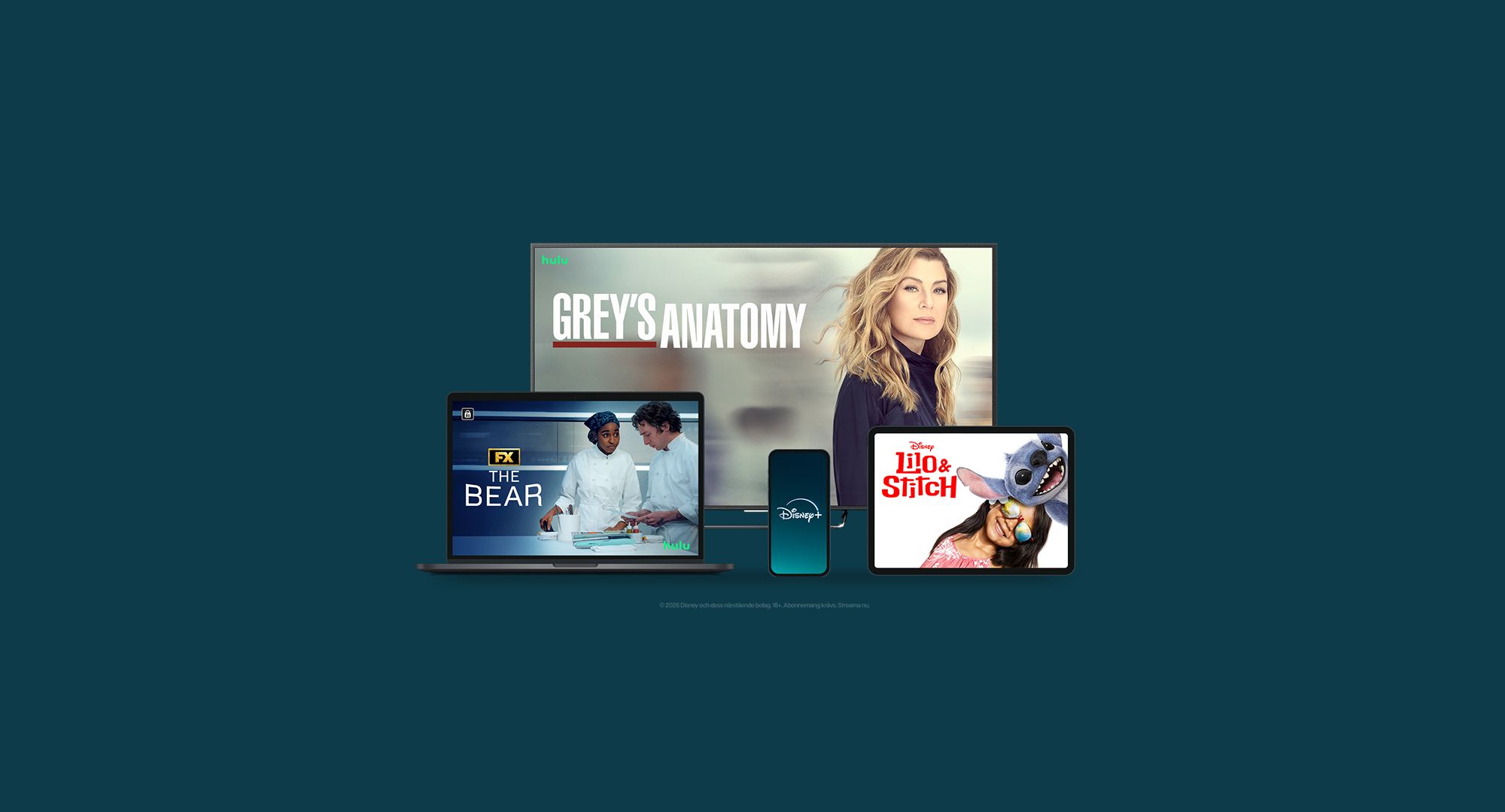 Populära serier och filmer på Disney+ från bla. Hulu och FX.