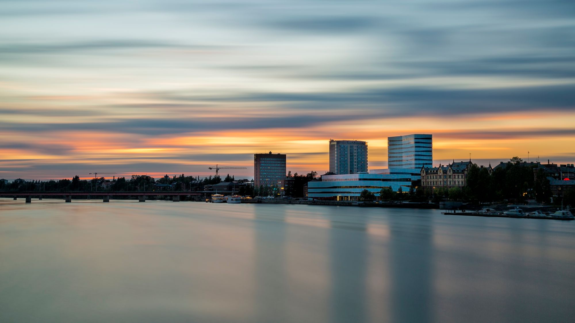Vackert foto av Umeå