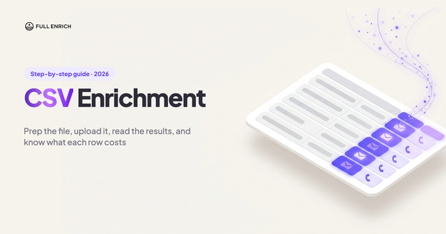 CSV Enrichment: How to Enrich a Contact List Step by Step