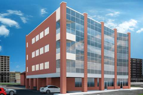 Forbes Building view from road and parking lot