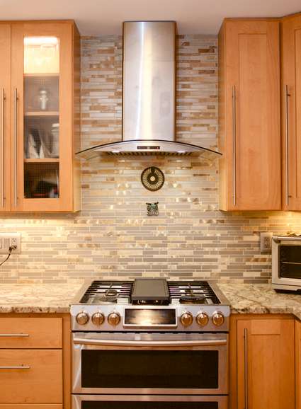 Columbia Maryland kitchen renovation featuring sleek stainless steel range