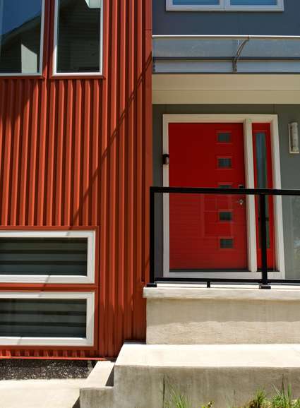 Kensington House front door and porch detail