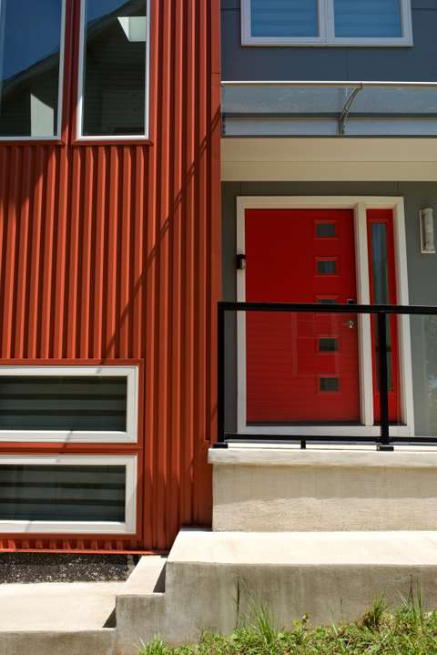 Kensington House front door and porch detail