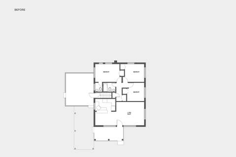 Red Roof before and after plan