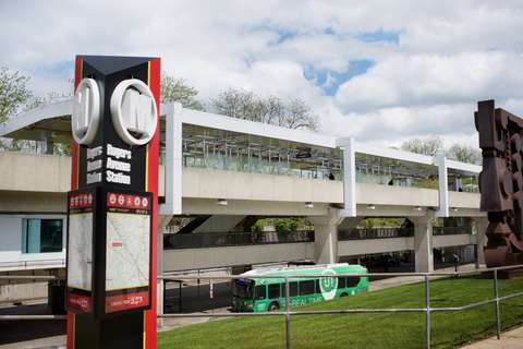 MTA Rogers Avenue Metro Station entrance, Baltimore, MD