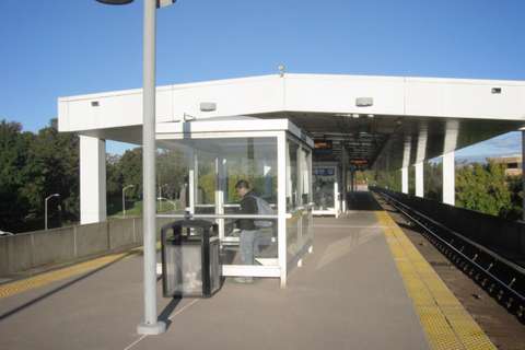 MTA Reisterstown Metro Station platform view, Baltimore, MD