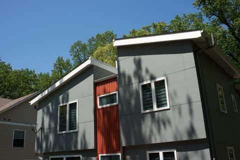 Kensington House front facade roof detail