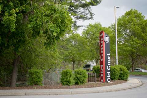 MTA Old Court Metro Station entrance signage, Lochearn, MD