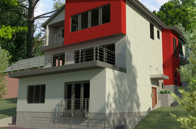 Pre-visualization of rear facade