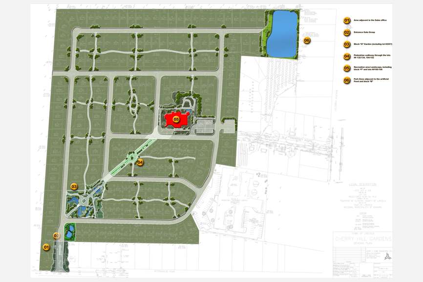 Cascade Estates site map