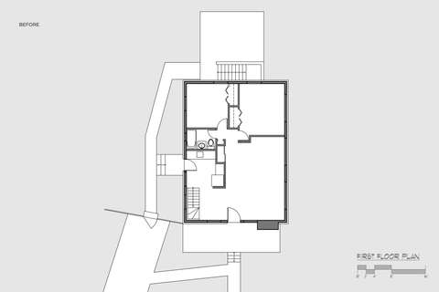 Rockville MD musician's house before and after floor plan