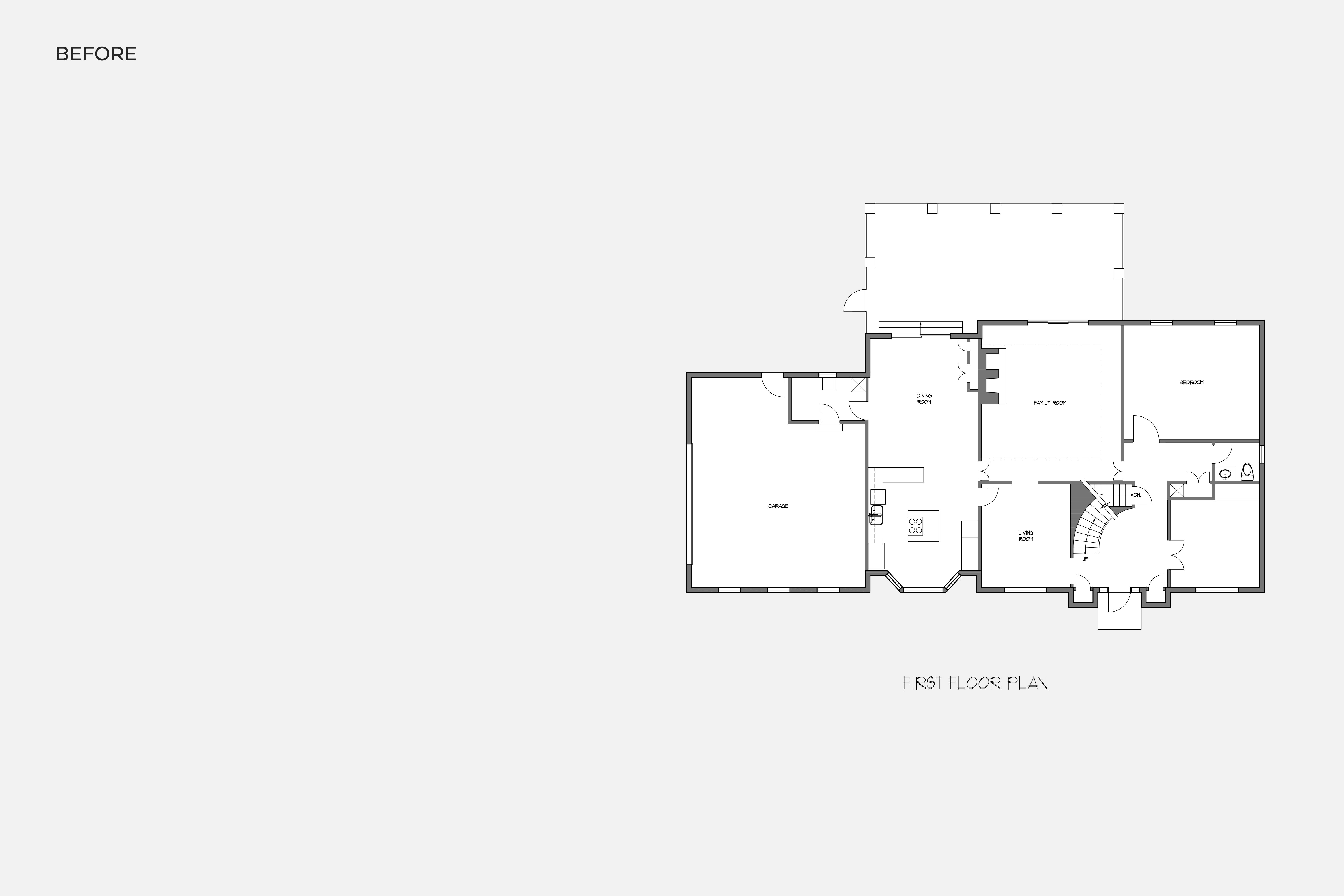 White Heaven plan before and after