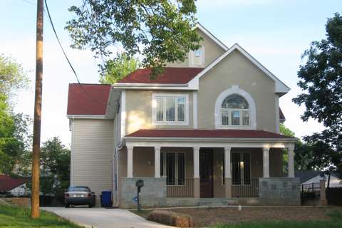 Red Roof front facade under construction