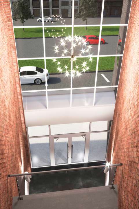 Forbes Building vestibule view from above