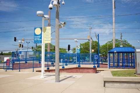 MTA Cromwell Station with newly redesigned accessibility features, platform shelters and other improvements, Glen Burnie, MD