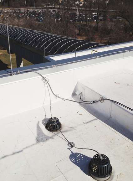 MTA Old Court Metro Station roof detail during construction, Lochearn, MD