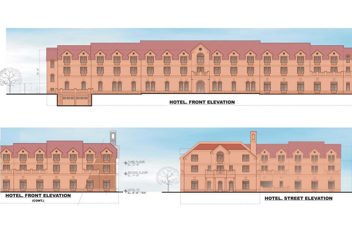 Marriott Hotel & Office Buildings conceptual design in Woodlawn Historic District, Alexandria, VA
