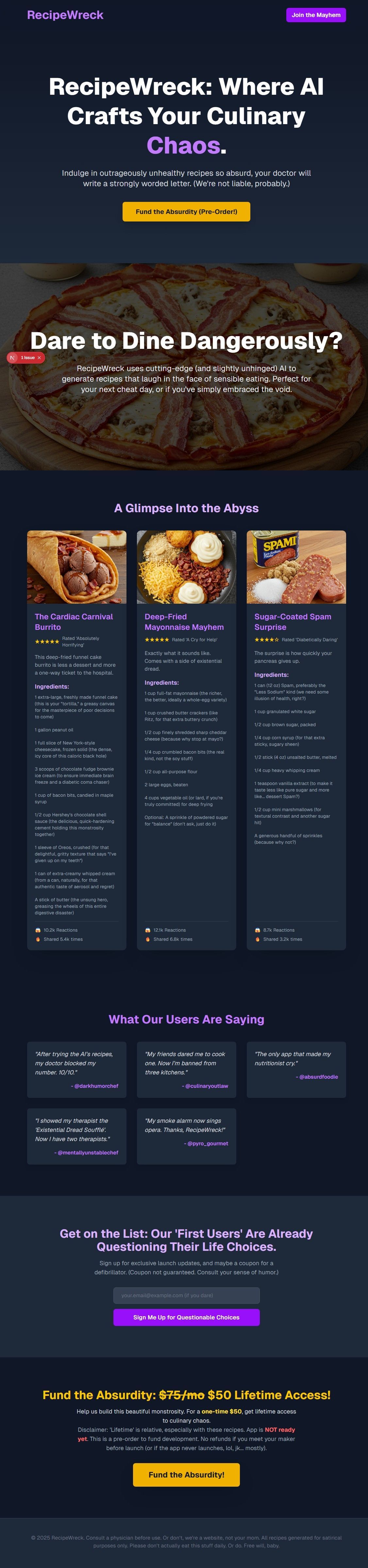 UI mockup combined