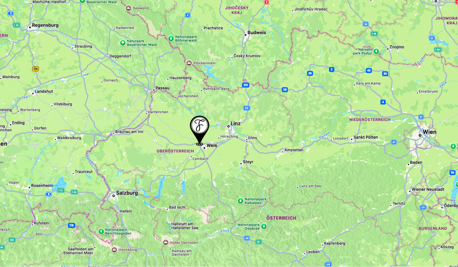 Lagekarte Hotel Fischer in Marchtrenk, Oberösterreich