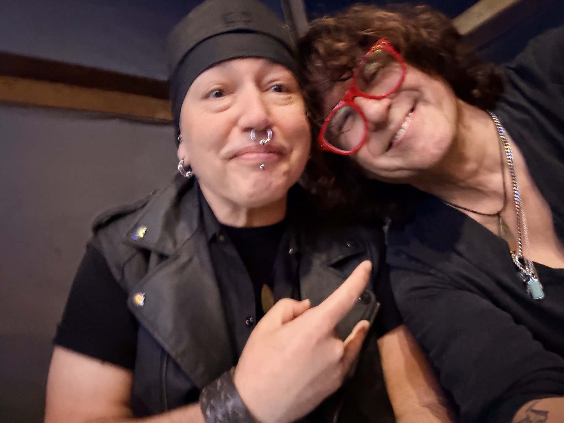 Javi Colon and Brian posing together during the Baythorne Days recording sessions.